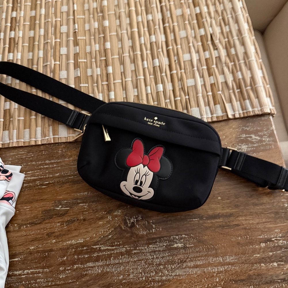 Kate Spade Black and Red Minnie Mouse Crossbody Bag